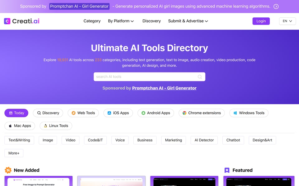 全球领先的 AI 工具目录 - Creati.ai